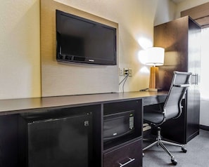 Desk, blackout curtains, iron/ironing board, rollaway beds