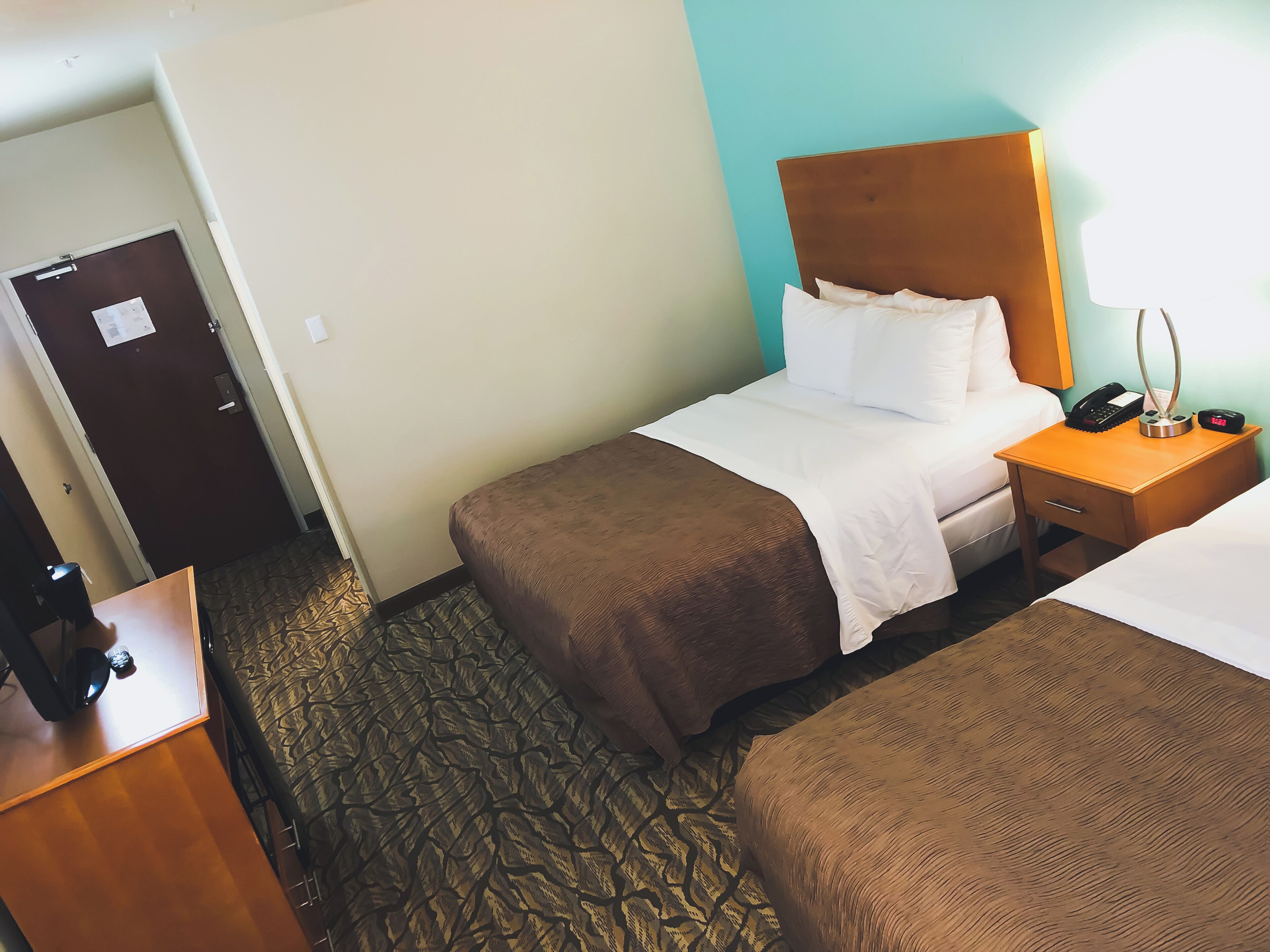 standard room, 2 queen beds | premium bedding, desk, blackout curtains, iron/ironing board