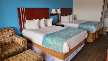 Standard Room, 2 Queen Beds | Desk, free WiFi, bed sheets