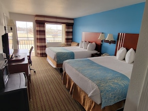 Standard Room, 2 Queen Beds | Desk, free WiFi, bed sheets