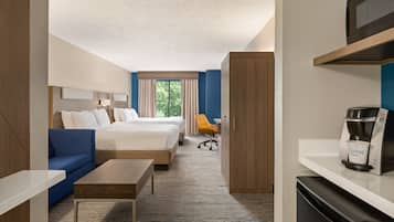 Sengetøy av topp kvalitet, safe på rommet og skrivebord