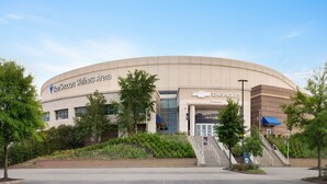 A large, curved building with the name "BonSecours Wellness Arena" and a Chevrolet logo. - Holiday Inn Express & Suites Greenville - Downtown by IHG (Greenville)