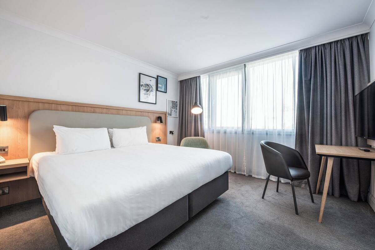 Room, 2 Double Beds | In-room safe, desk, blackout curtains, iron/ironing board