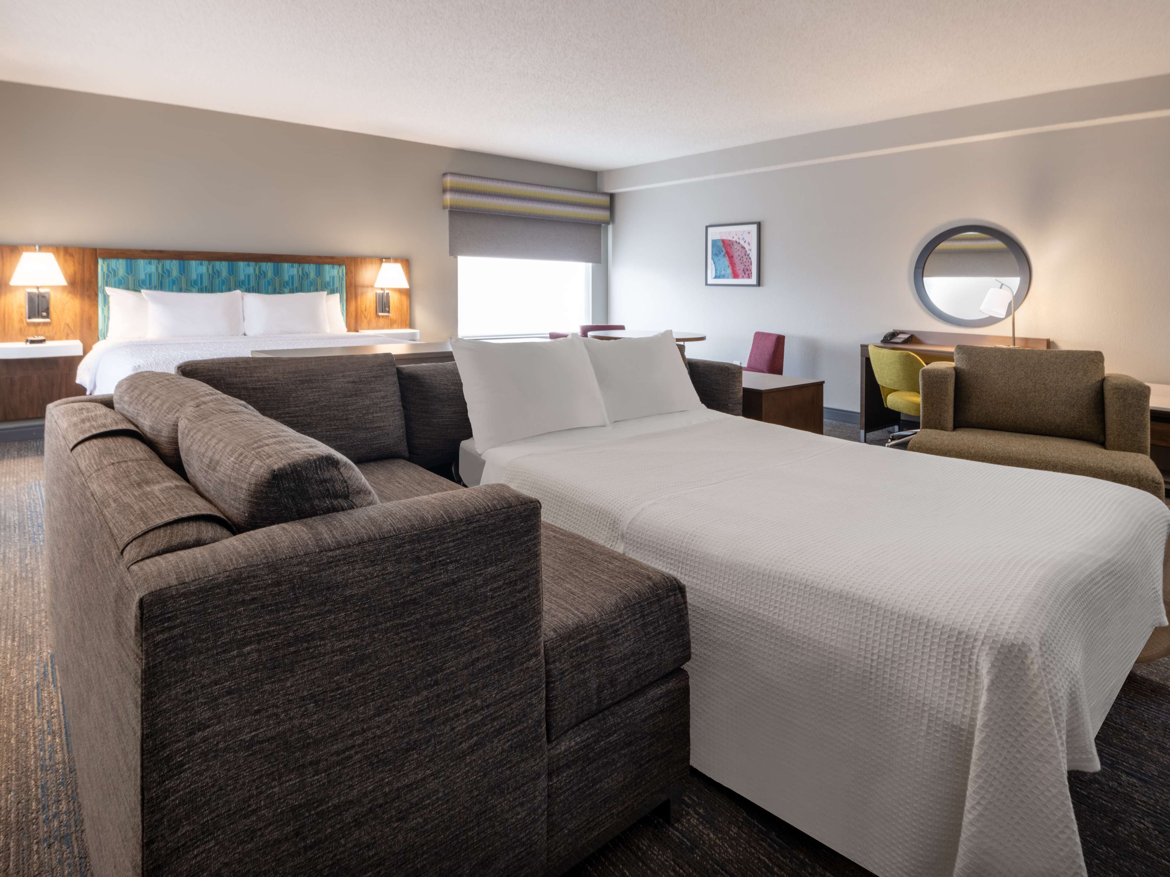 king exec sofabed | living area | 42-inch lcd tv with satellite channels, tv