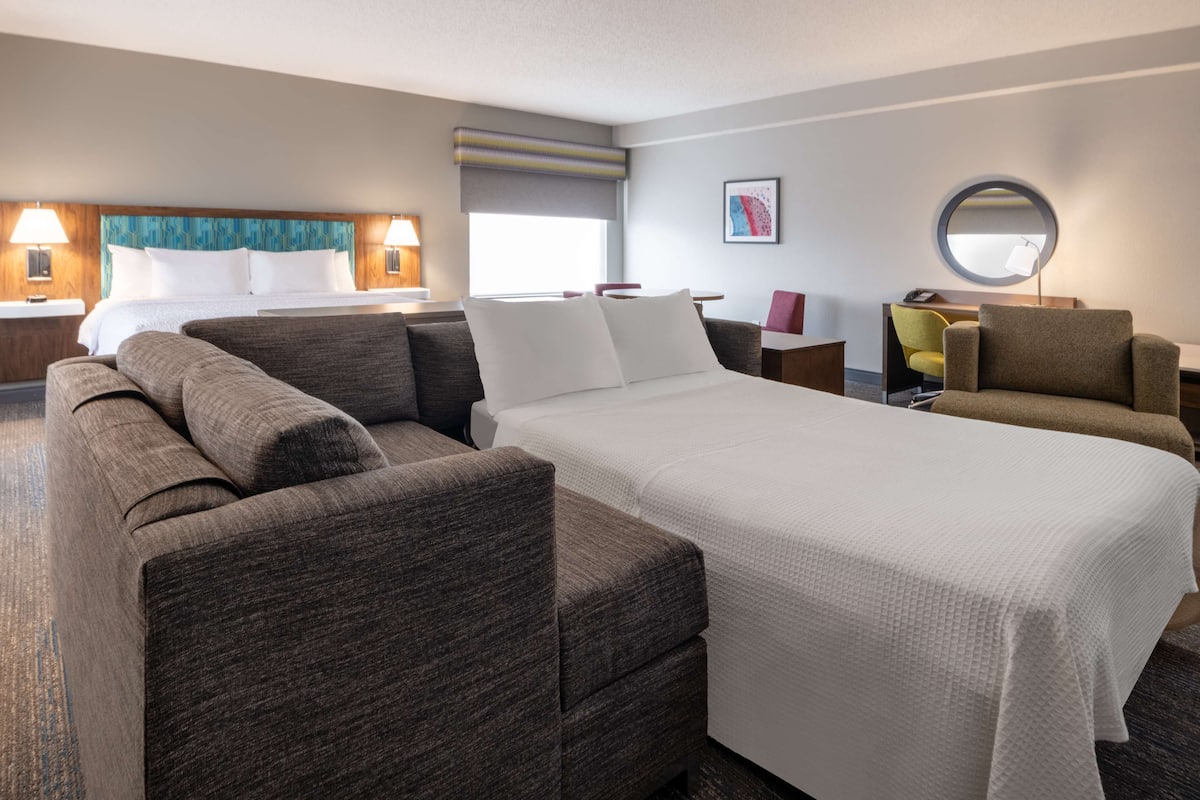 king exec sofabed | living area | 42-inch lcd tv with satellite channels, tv