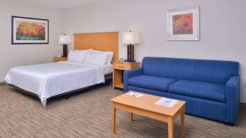 Down comforters, Tempur-Pedic beds, desk, laptop workspace