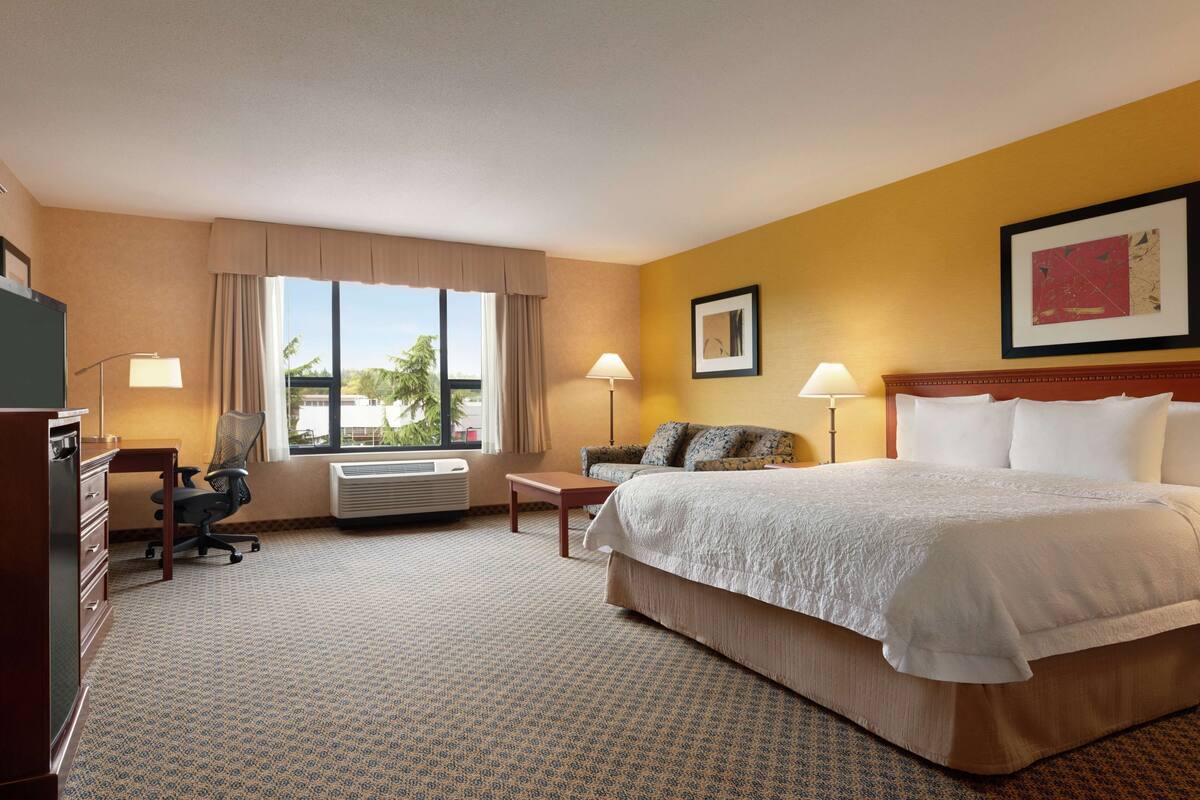 Chambre, 1 très grand lit, accessible aux personnes à mobilité réduite, non-fumeurs | Bureau, fer et planche à repasser, Wi-Fi gratuit, draps fournis