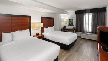 Room, 2 Double Beds, Accessible, Non Smoking (Mobility/Hearing, Tub w/Grab Bars) | In-room safe, desk, blackout drapes, iron/ironing board