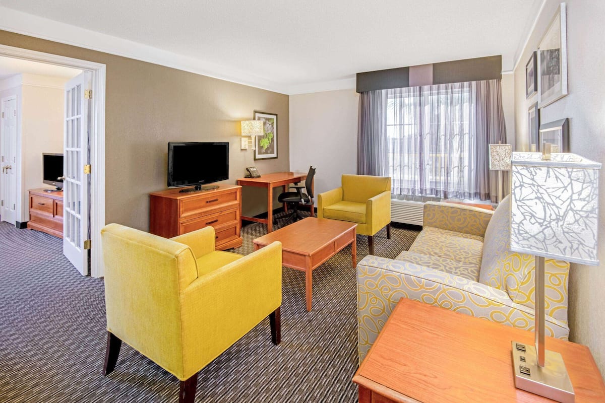 suite, 1 king bed, non smoking | in-room safe, desk, blackout curtains, iron/ironing board