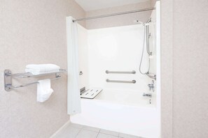 Room, 1 King Bed, Accessible, Non Smoking | Bathroom | Combined shower/tub, free toiletries, hair dryer, towels - Super 8 by Wyndham Pine Bluff (Pine Bluff)
