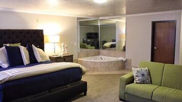 Luxury Room, 1 King Bed, Non Smoking, Jetted Tub | Premium bedding, desk, laptop workspace, blackout drapes