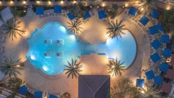 2 outdoor pools, cabanas (surcharge), pool umbrellas
