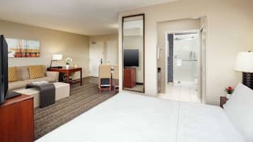 1 King Bed Studio Suite, Non-smoking | Living area | 42-inch flat-screen TV with cable channels, TV
