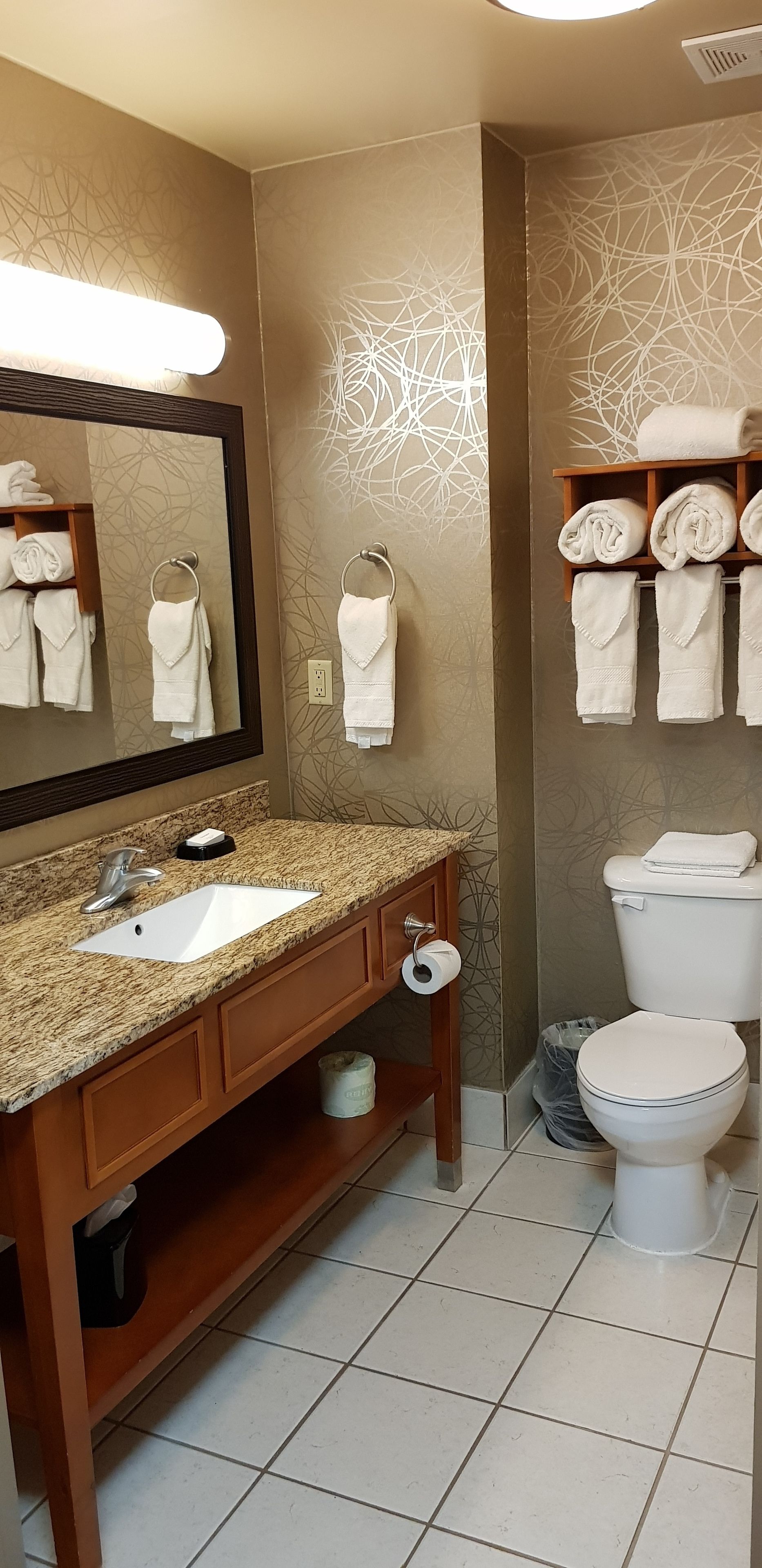 standard room | bathroom | designer toiletries, hair dryer, towels