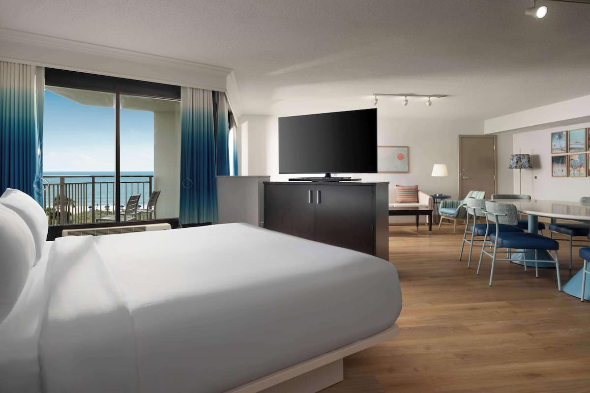 Premium bedding, down duvets, pillow-top beds, in-room safe
