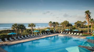 2 indoor pools, seasonal outdoor pool, free cabanas, pool umbrellas