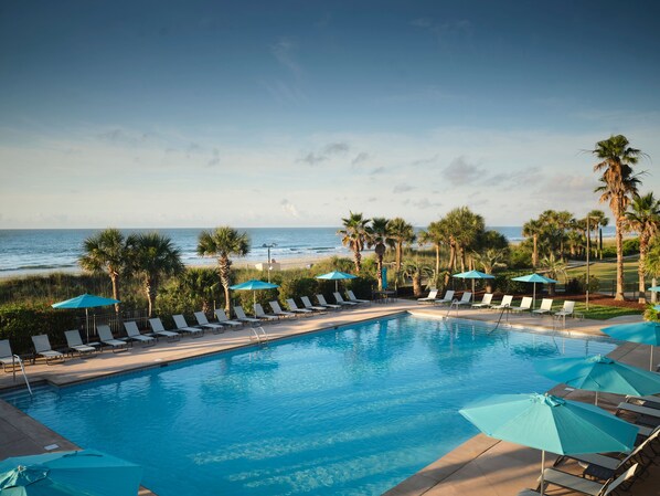2 indoor pools, seasonal outdoor pool, free cabanas, pool umbrellas