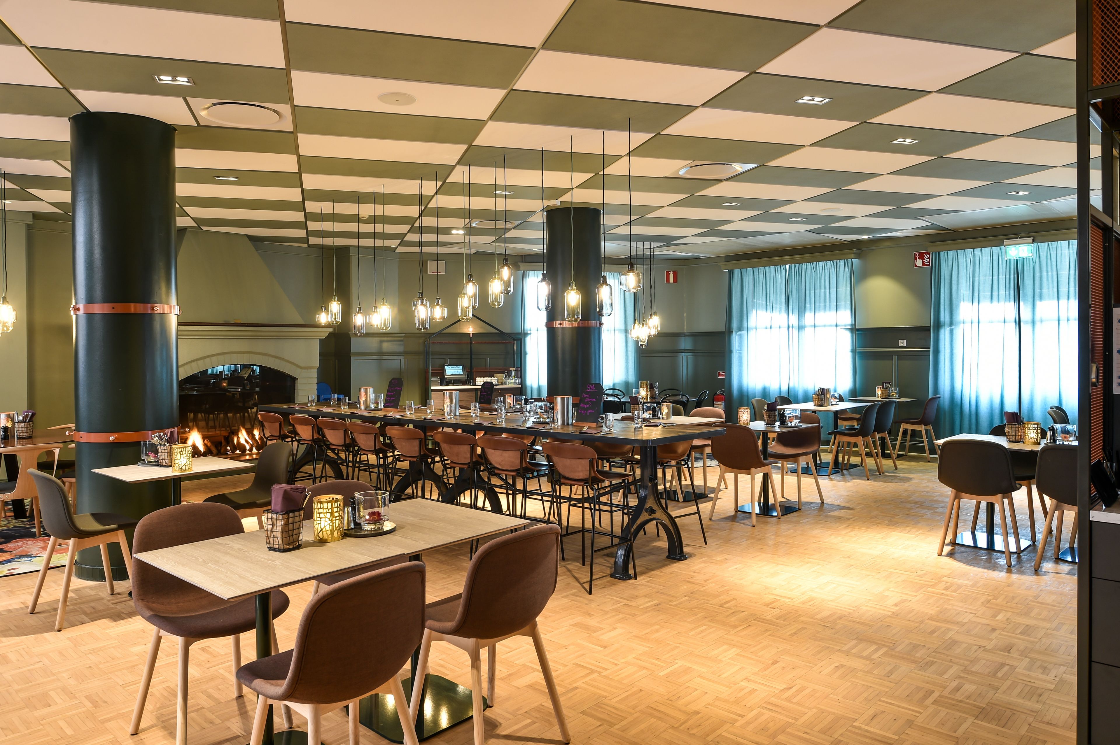 Frukost, lunch och middag serveras