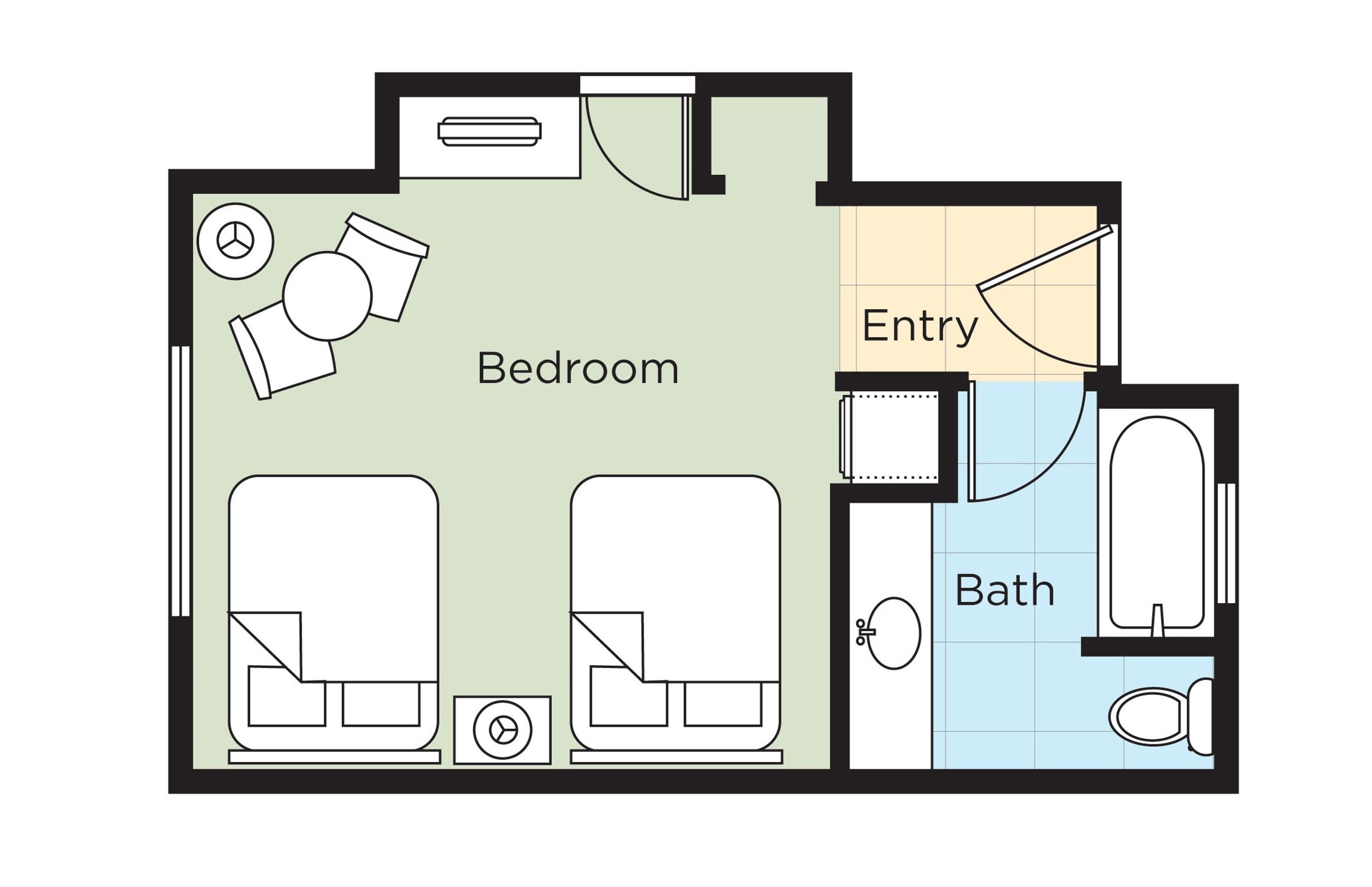 hypo-allergenic bedding, iron/ironing board, free wifi, bed sheets
