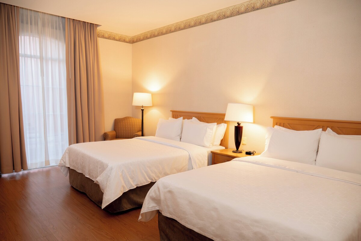 Standard Room, 2 Queen Beds | In-room safe, desk, iron/ironing board, cribs (free)