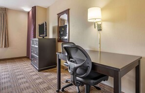 Desk, laptop workspace, iron/ironing board, free WiFi