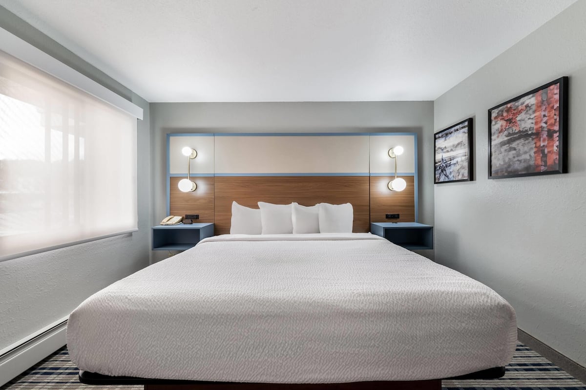 Suite estudio, 1 cama King size, para no fumadores | Escritorio, cortinas blackout, tabla de planchar con plancha y cunas