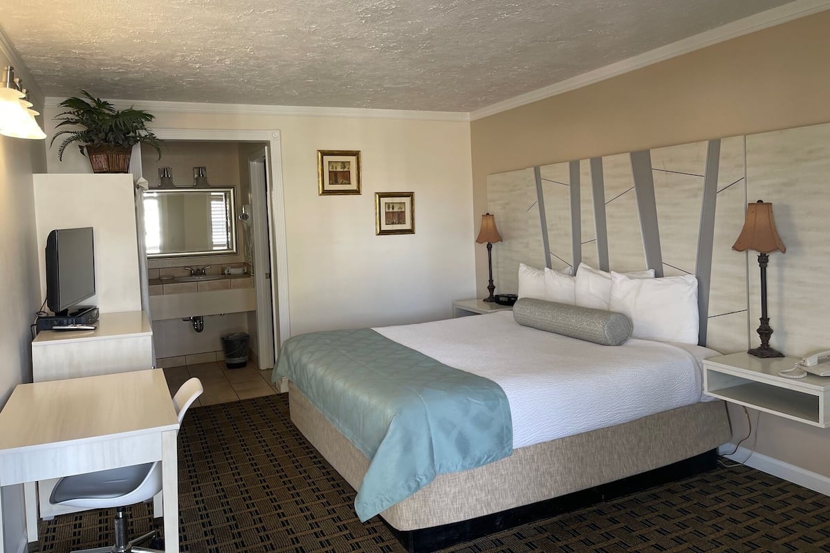Premium Room, 1 King Bed | Hypo-allergenic bedding, memory foam beds, desk, laptop workspace