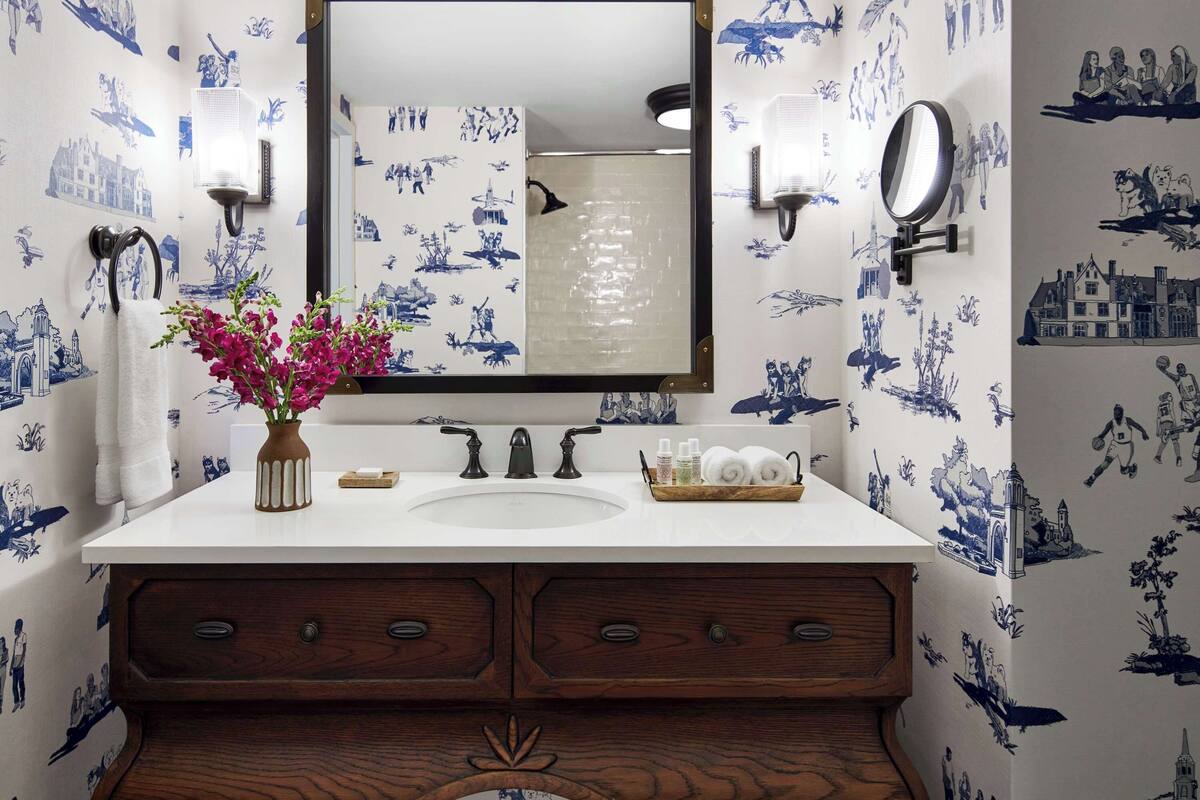 free toiletries, hair dryer, towels