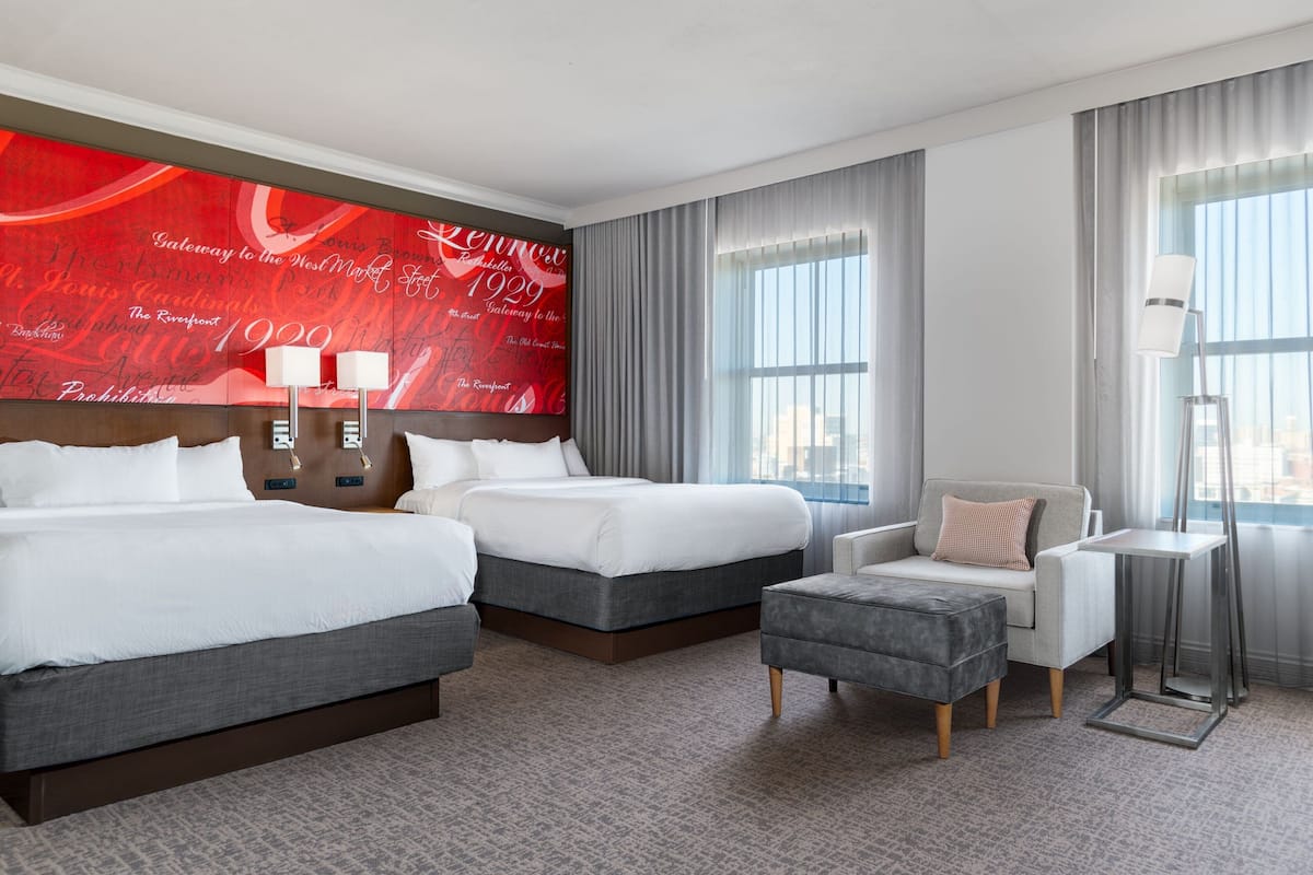 room, 2 queen beds | premium bedding, in-room safe, blackout curtains, iron/ironing board