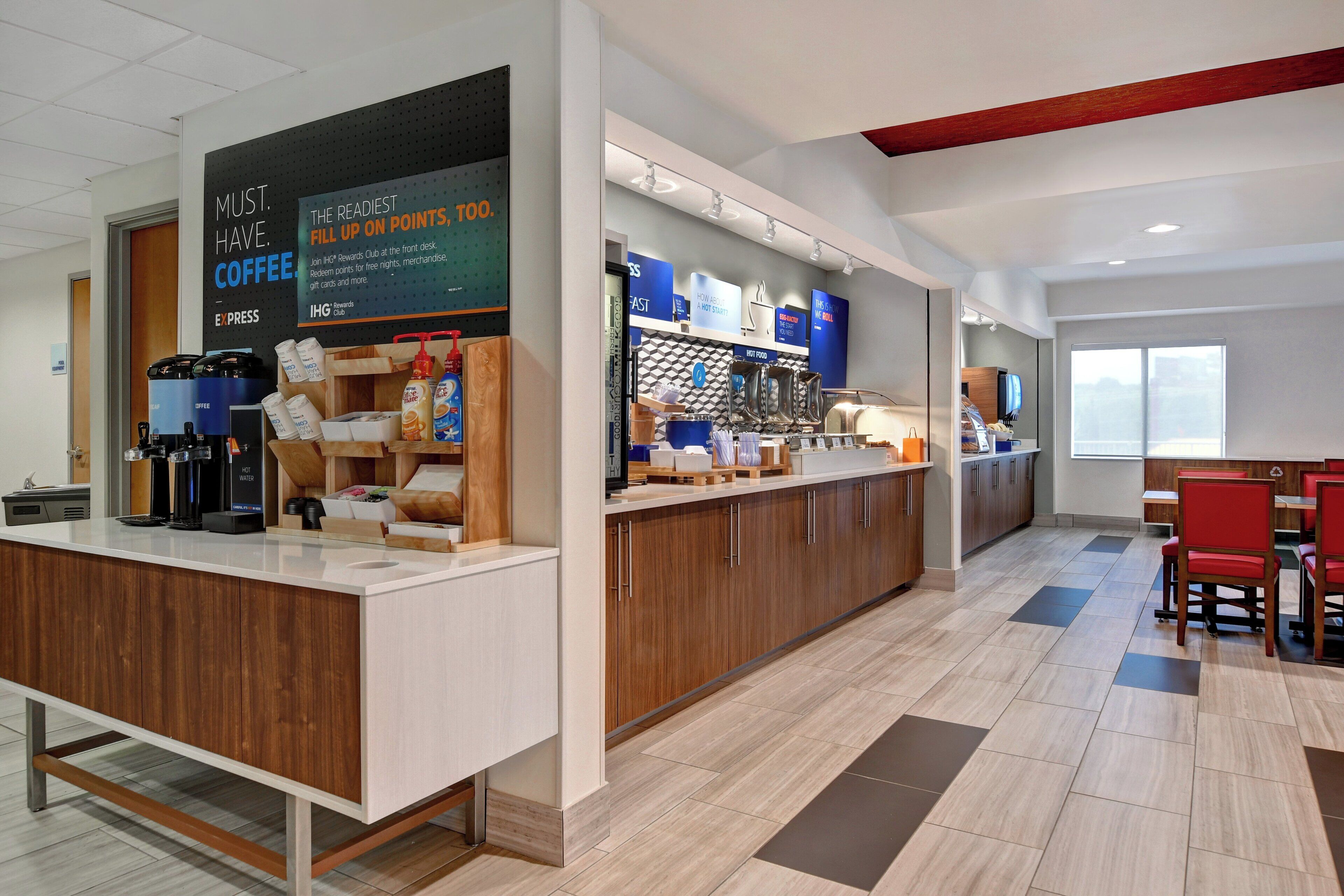 Free daily buffet breakfast