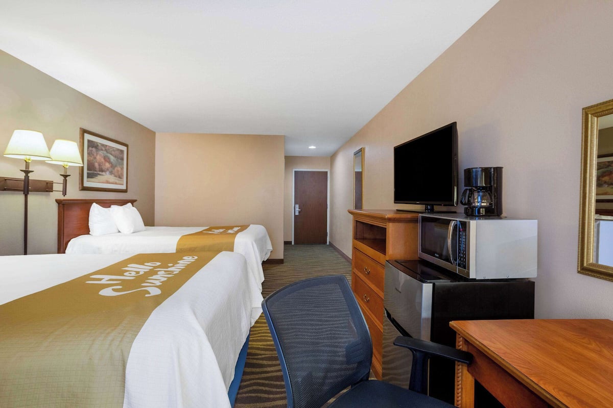 Room, 2 Queen Beds, Accessible, Non Smoking | Premium bedding, desk, iron/ironing board, free cribs/infant beds