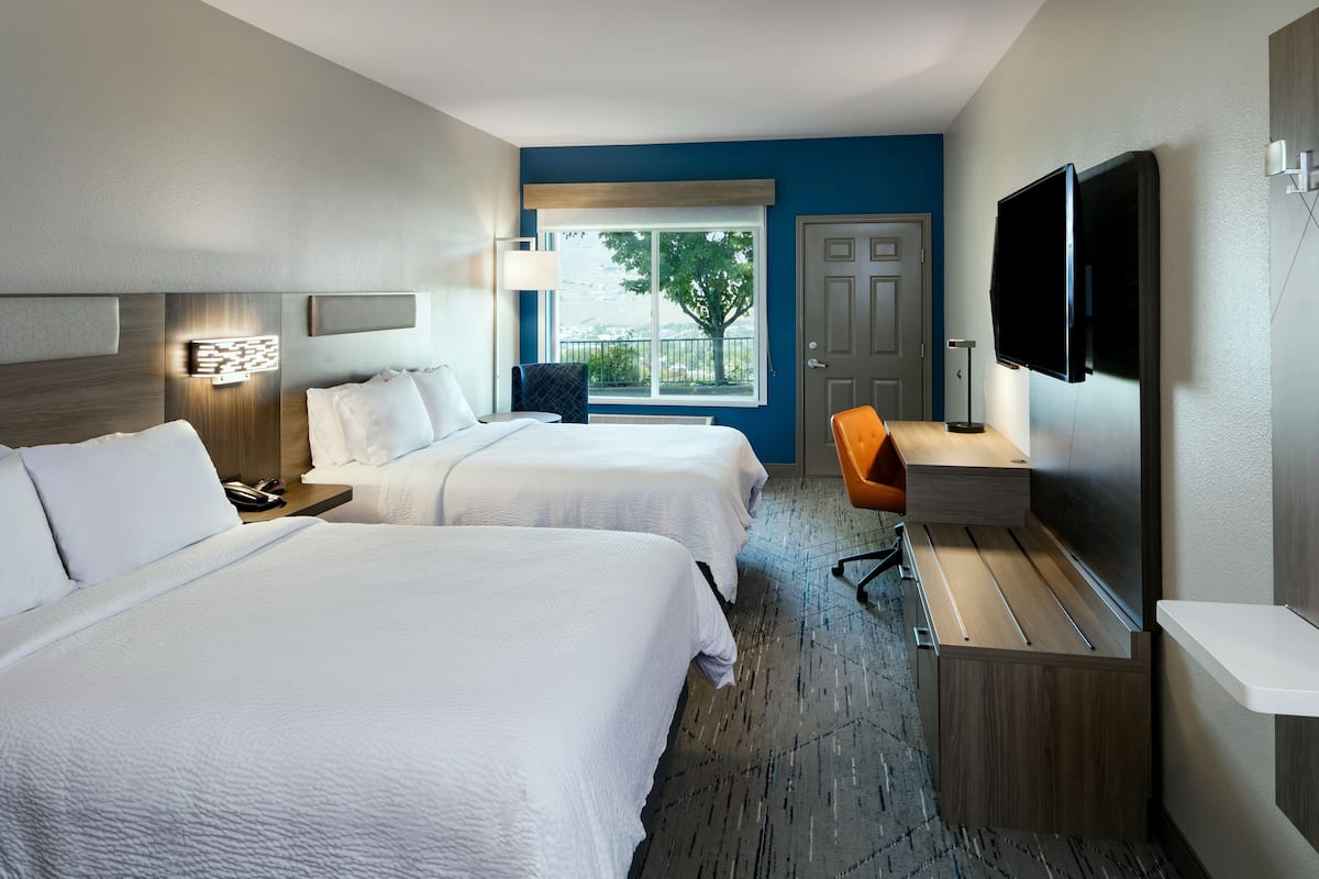 1 bedroom, desk, blackout curtains, iron/ironing board