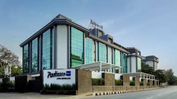 Situated along a wide street, the hotel offers easy access for guests.