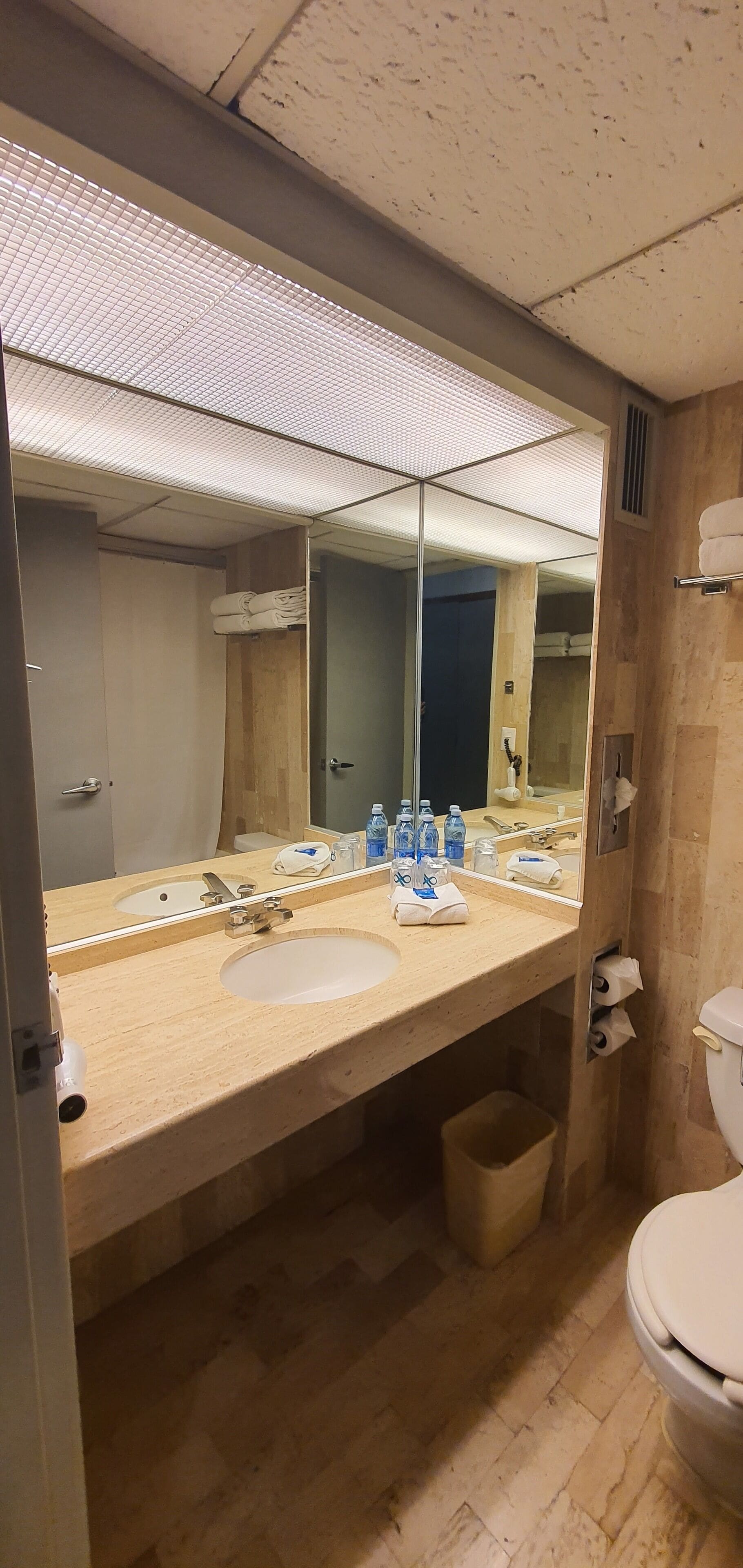 superior room | bathroom | shower, hair dryer, towels