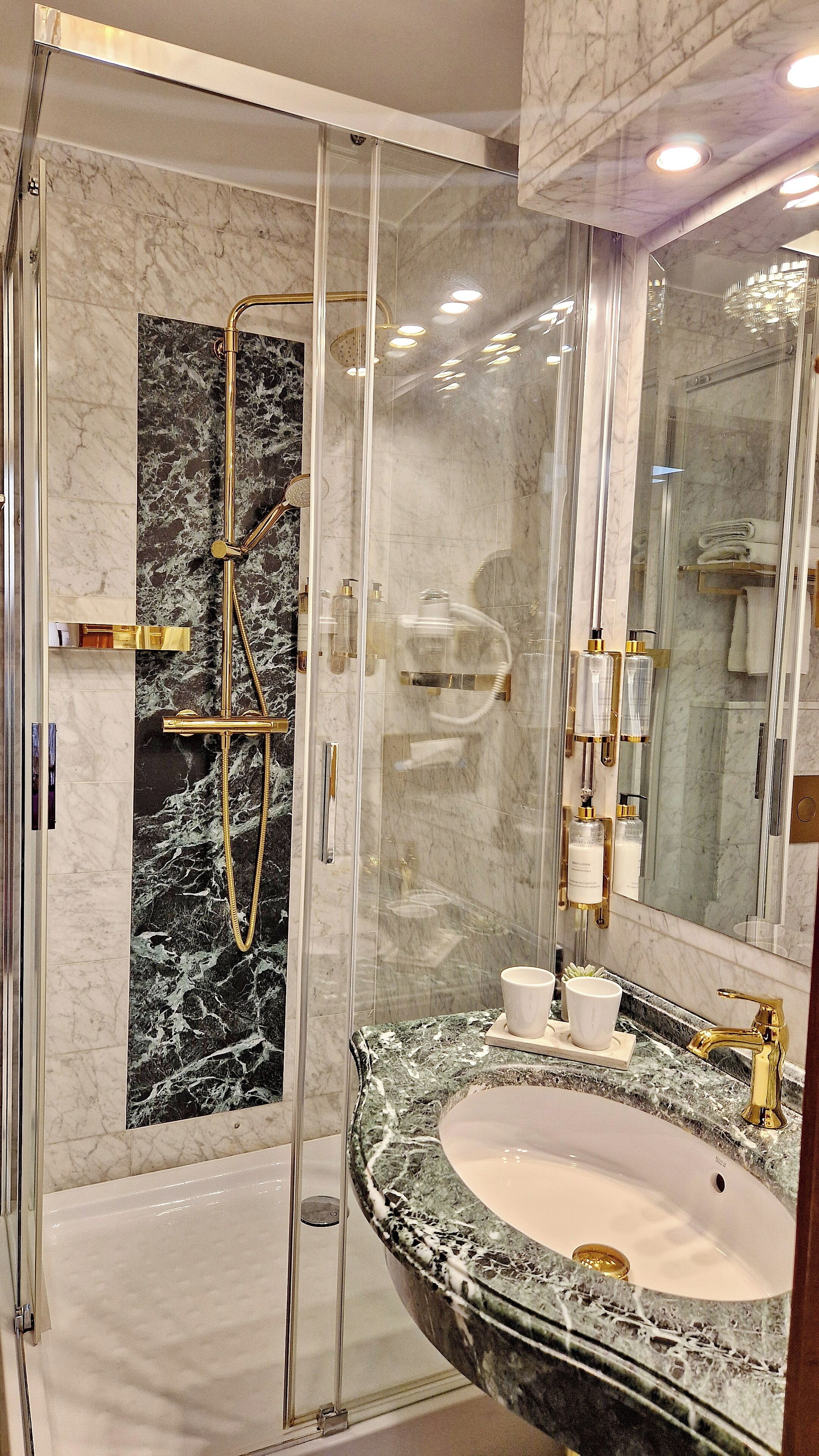 free toiletries, hair dryer, bathrobes, slippers