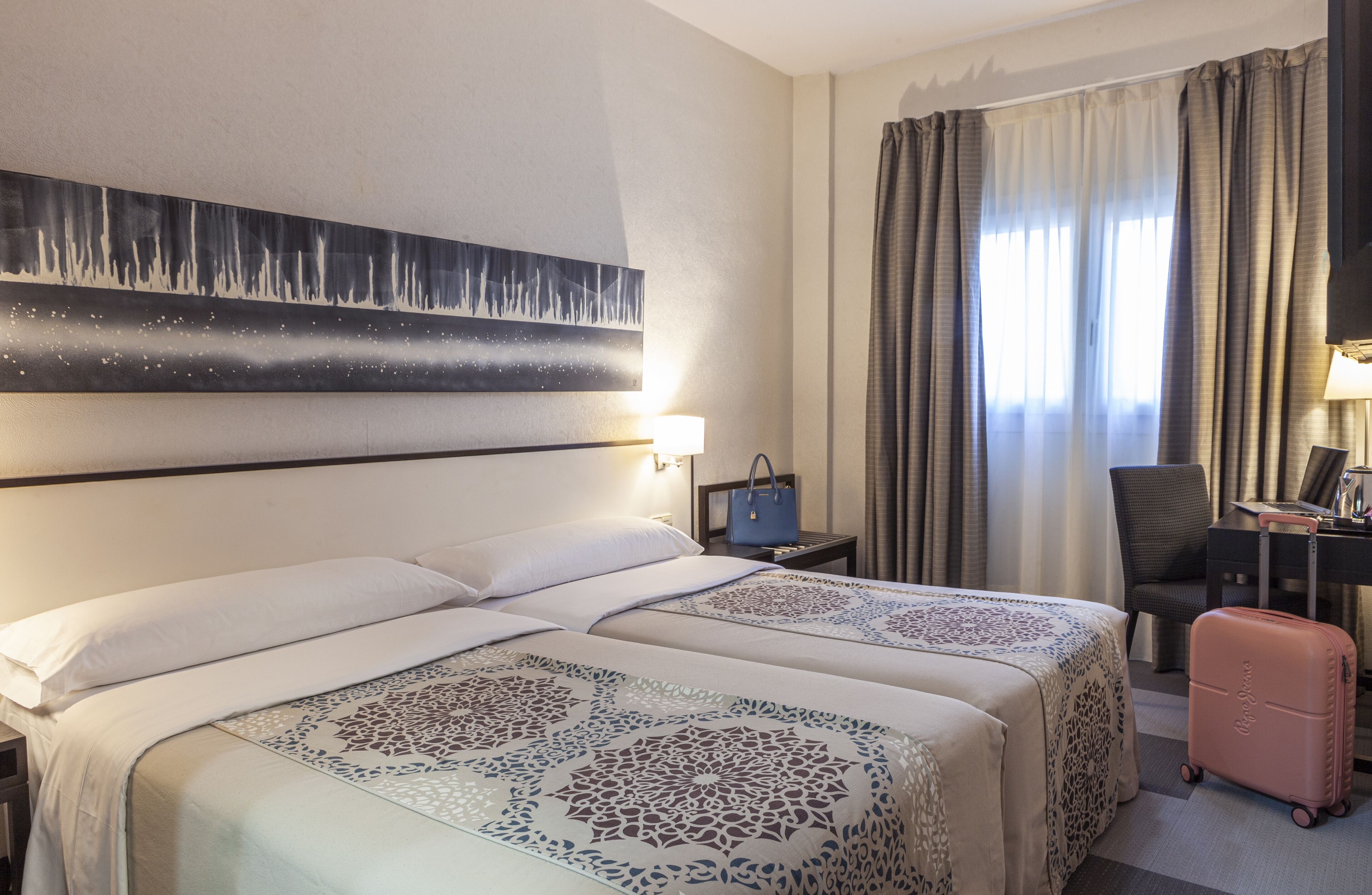 In-room safe, desk, blackout curtains, soundproofing