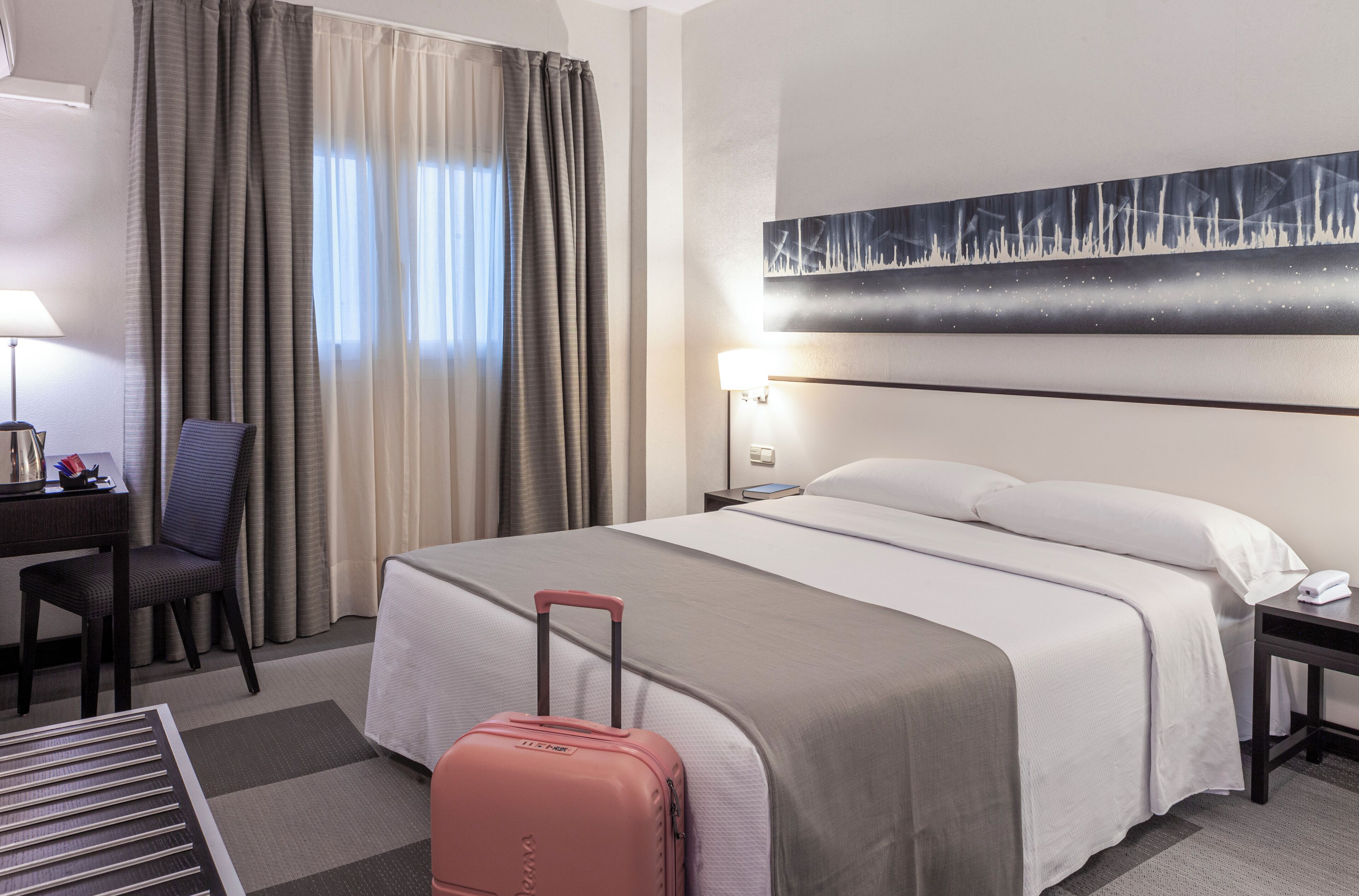 In-room safe, desk, blackout curtains, soundproofing