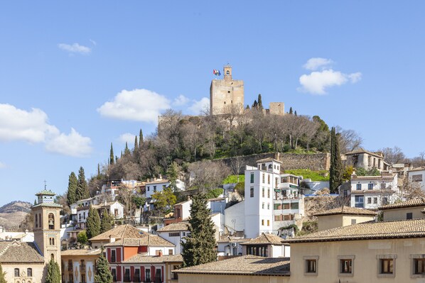 Vue sur la ville depuis l’hébergement