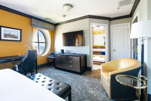 Business kamer, 1 kingsize bed | Luxe beddengoed, bedden met traagschuimmatrassen, een kluis op de kamer