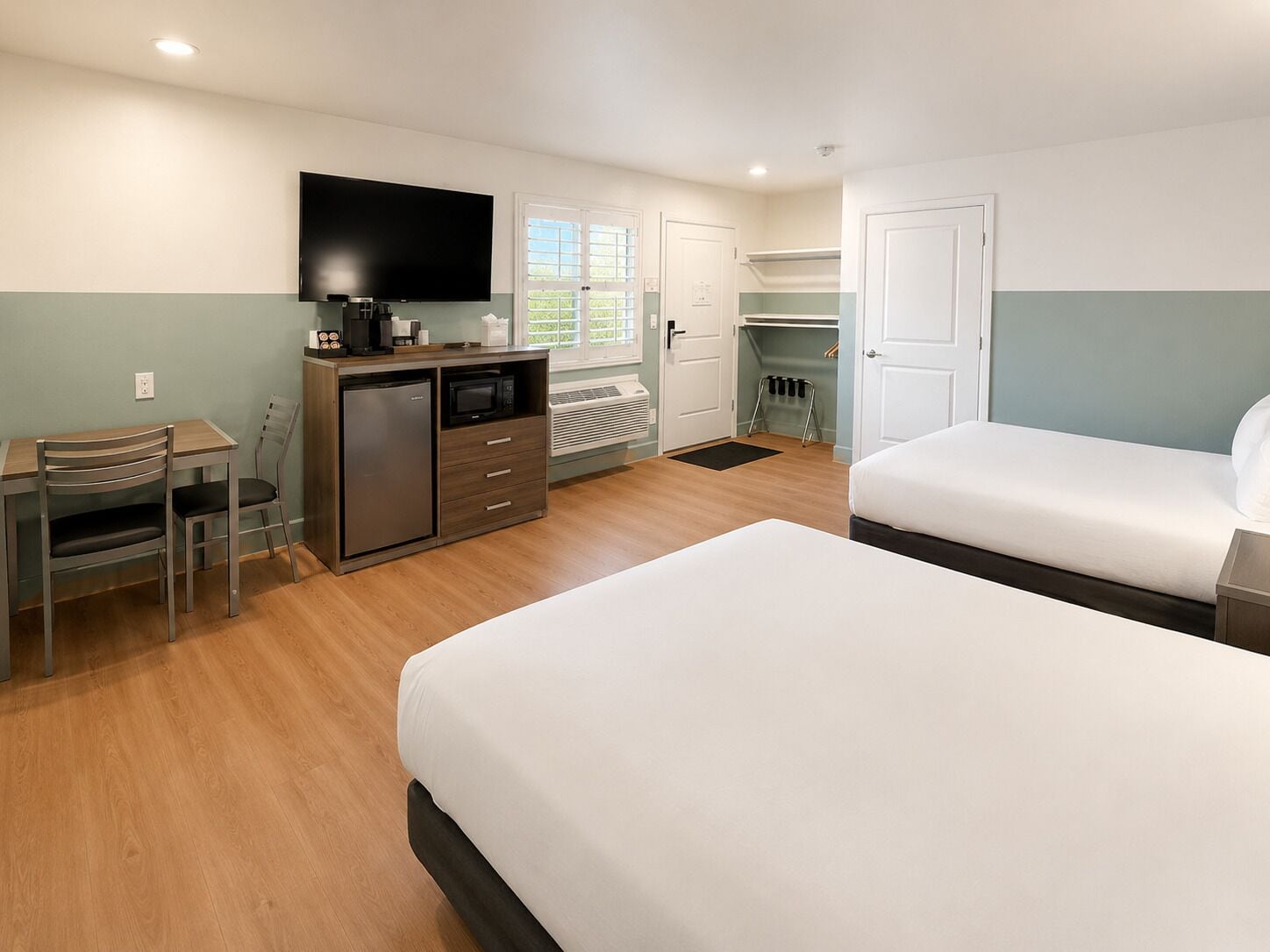 Room, 2 Queen Beds, Accessible | Desk, iron/ironing board, free WiFi, bed sheets