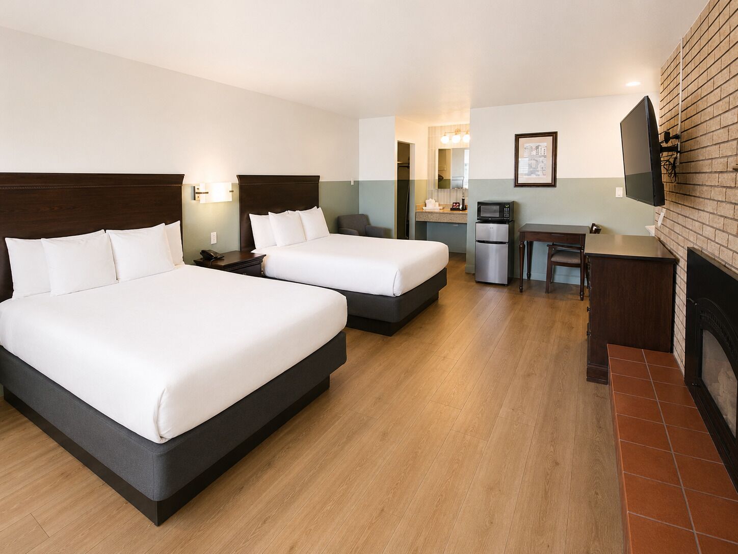 Room, 2 Queen Beds | Desk, iron/ironing board, free WiFi, bed sheets
