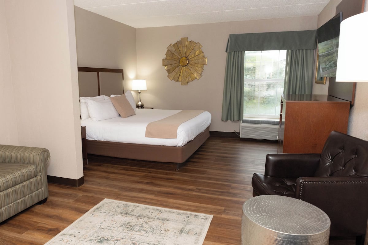 Studio Suite | Bathroom | Combined shower/tub, free toiletries, hair dryer, towels