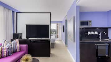 55-inch LED TV with cable channels, TV, iPod dock