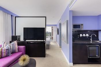 55-inch LED TV with cable channels, TV, iPod dock at OPUS Hotel Vancouver