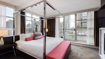 Egyptian cotton sheets, premium bedding, down duvets, pillow-top beds