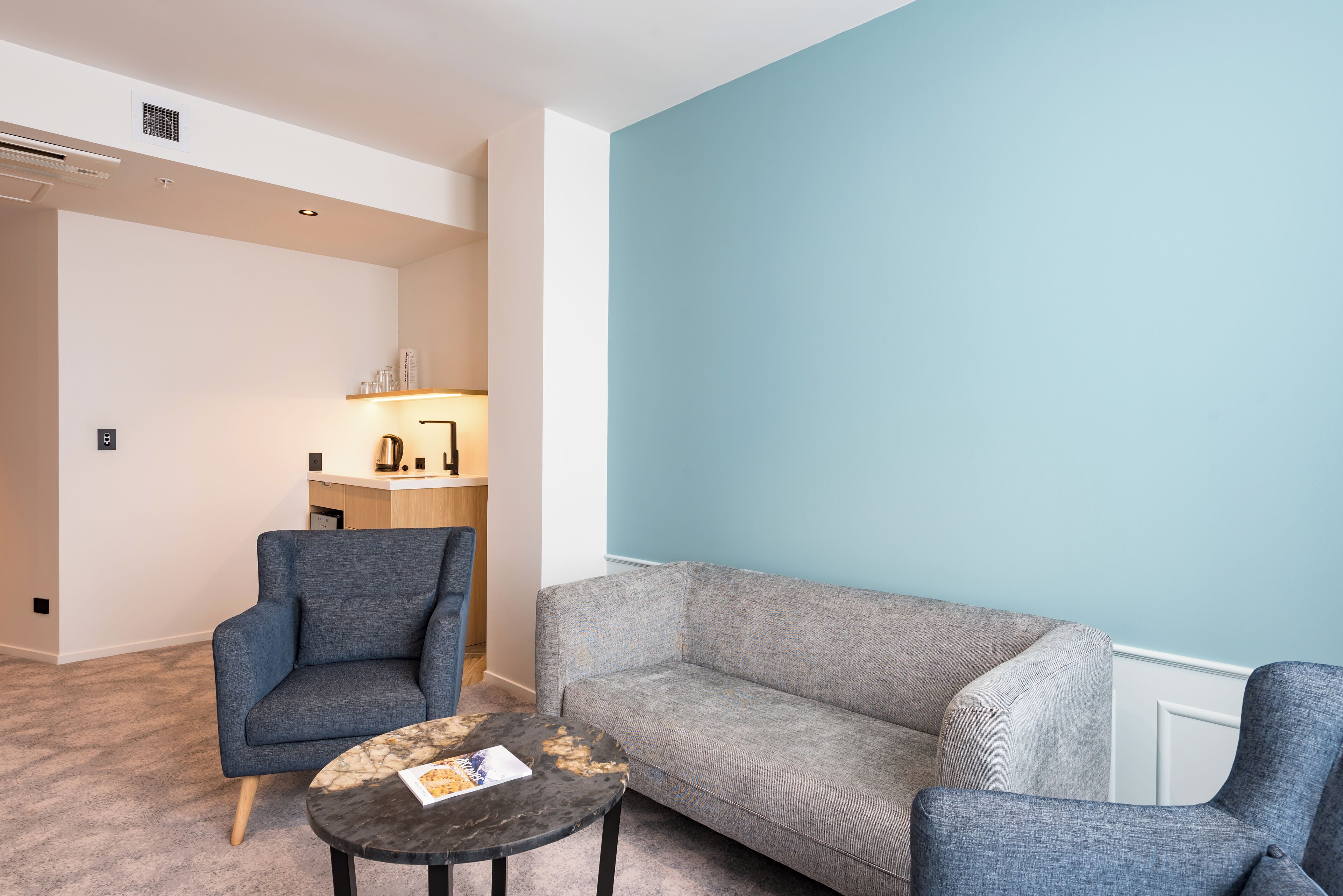 Premier Studio Suite, 1 King Bed | Living area | 40-inch TV with satellite channels