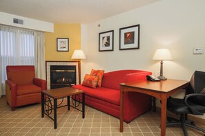 Studio, 1 King Bed with Sofa bed, City View (Fireplace) | In-room safe, desk, iron/ironing board, free cribs/infant beds - Residence Inn By Marriott Flint (Flint)