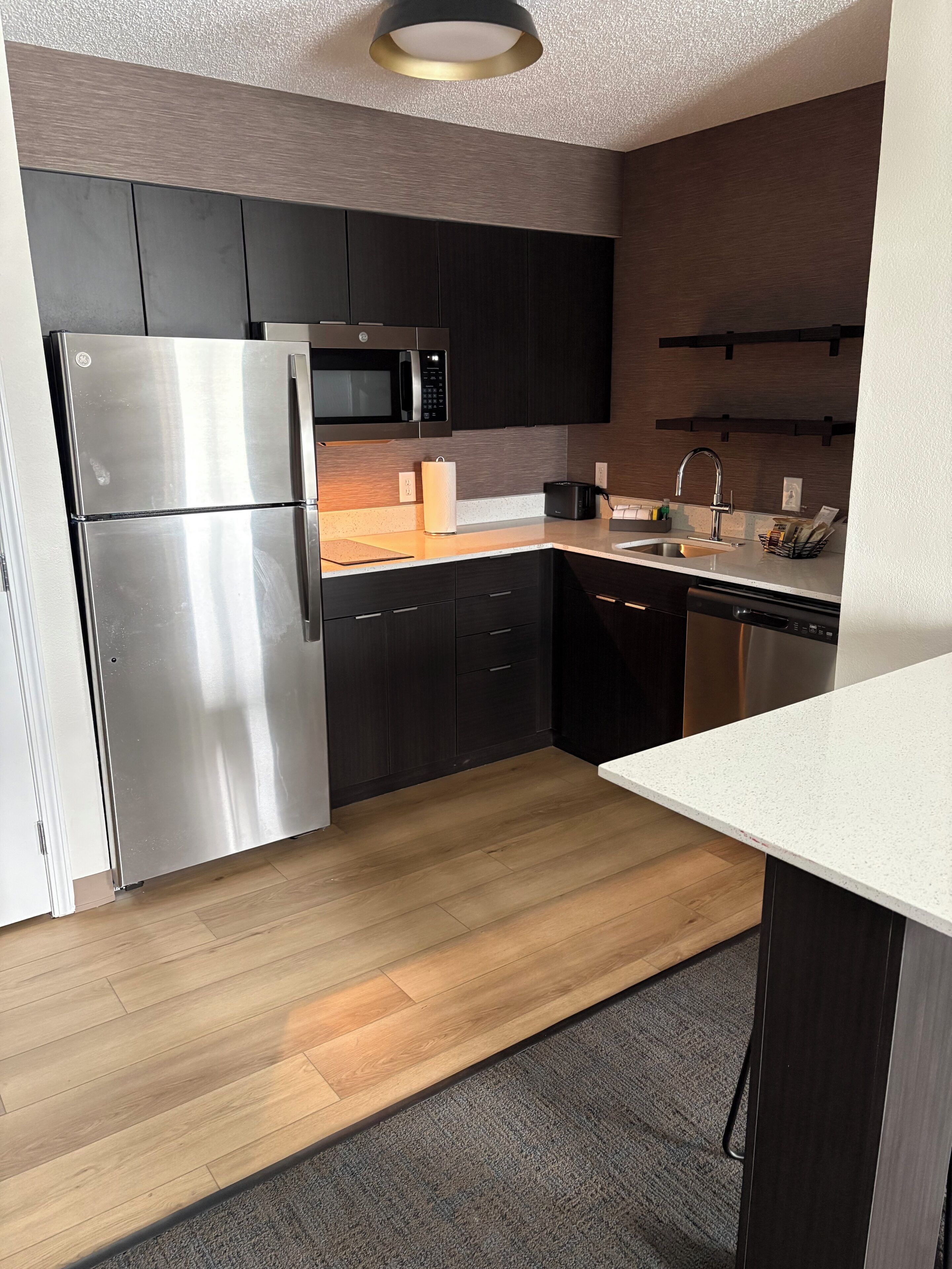 Studio, 1 très grand lit et 1 canapé-lit, vue ville (Fireplace) | Cuisine privée | Réfrigérateur, micro-ondes, cafetière/bouilloire