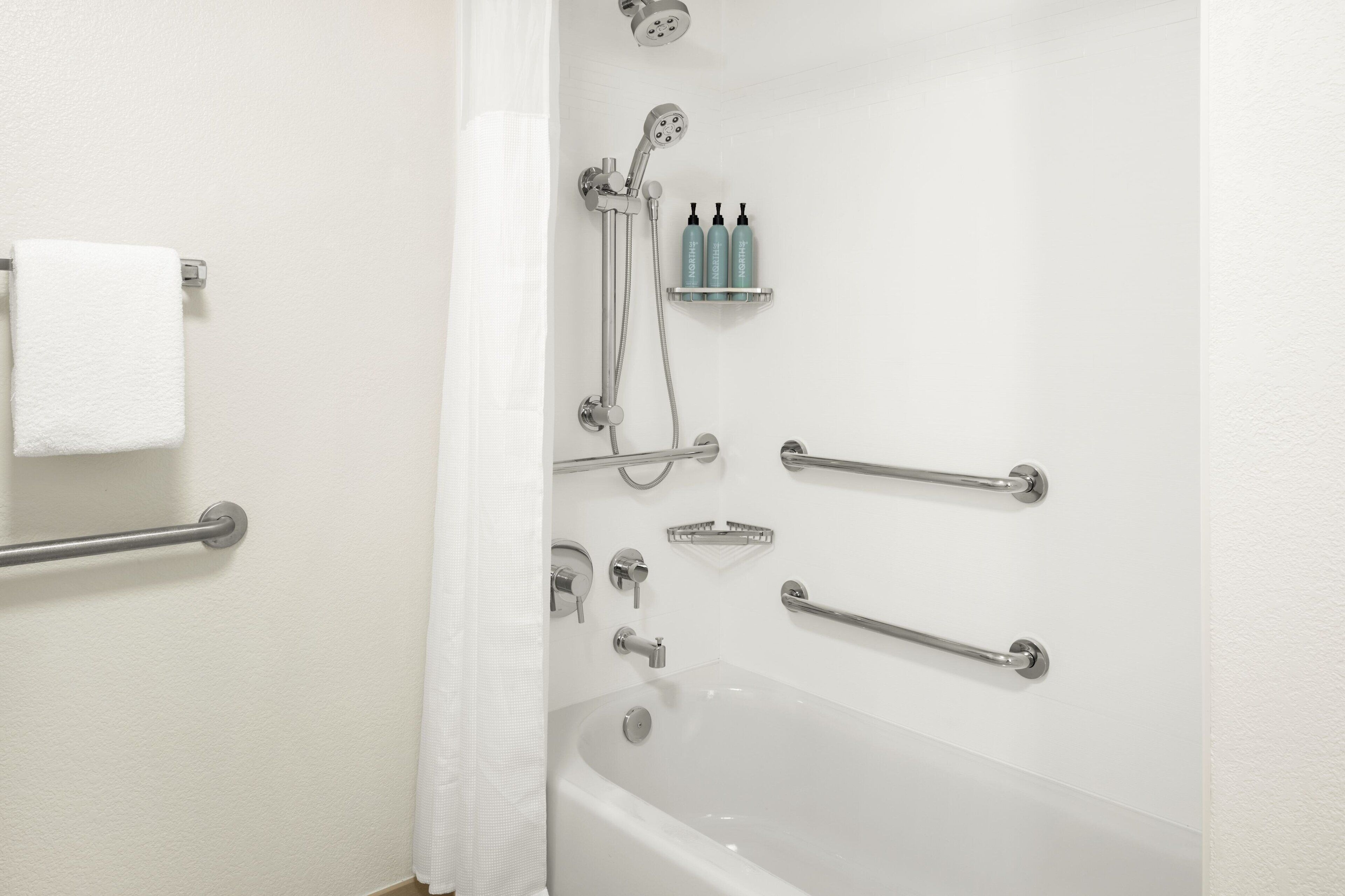 free toiletries, hair dryer, towels, soap