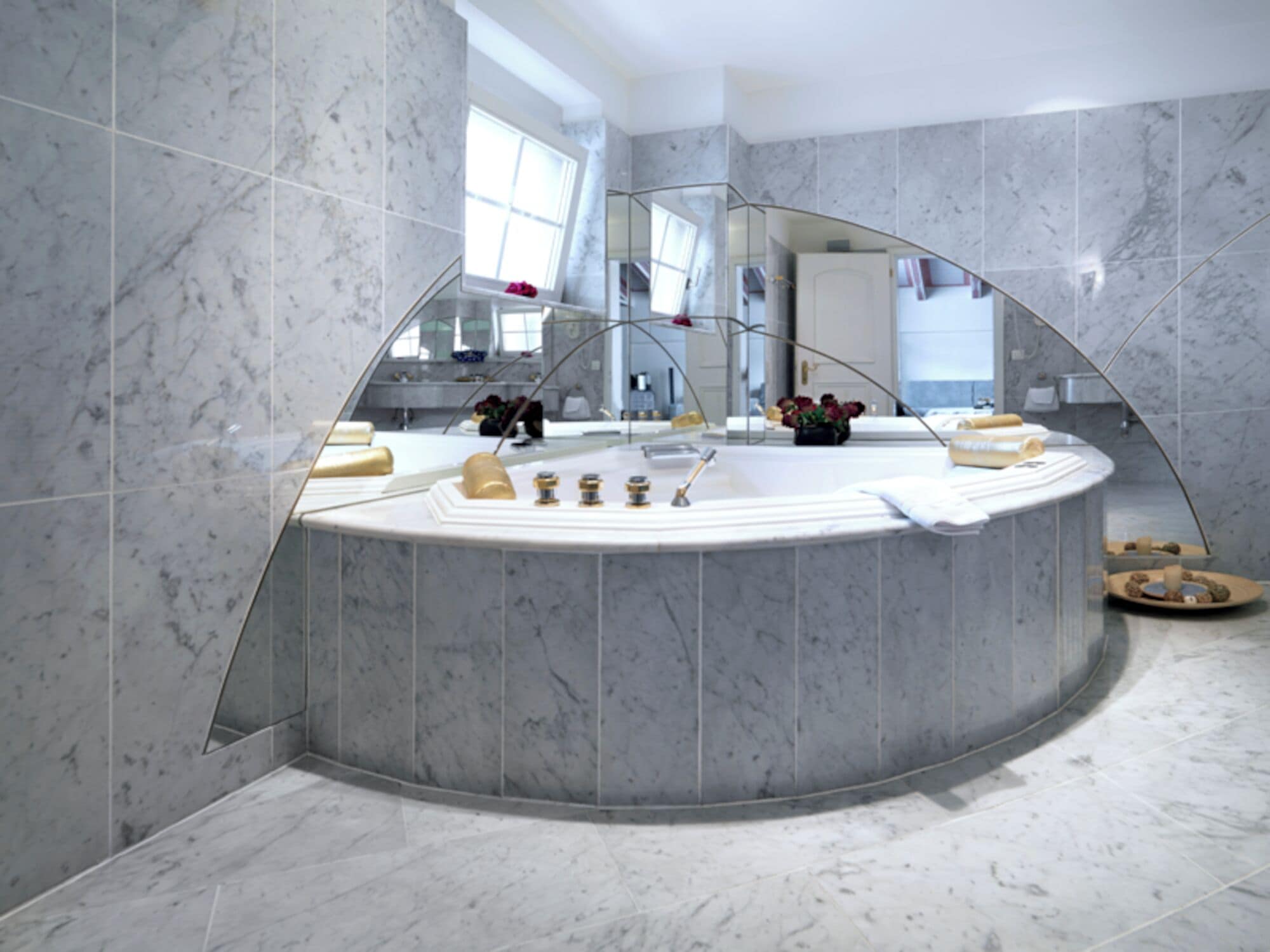 romantic-suite | bathroom | free toiletries, hair dryer, bathrobes, slippers